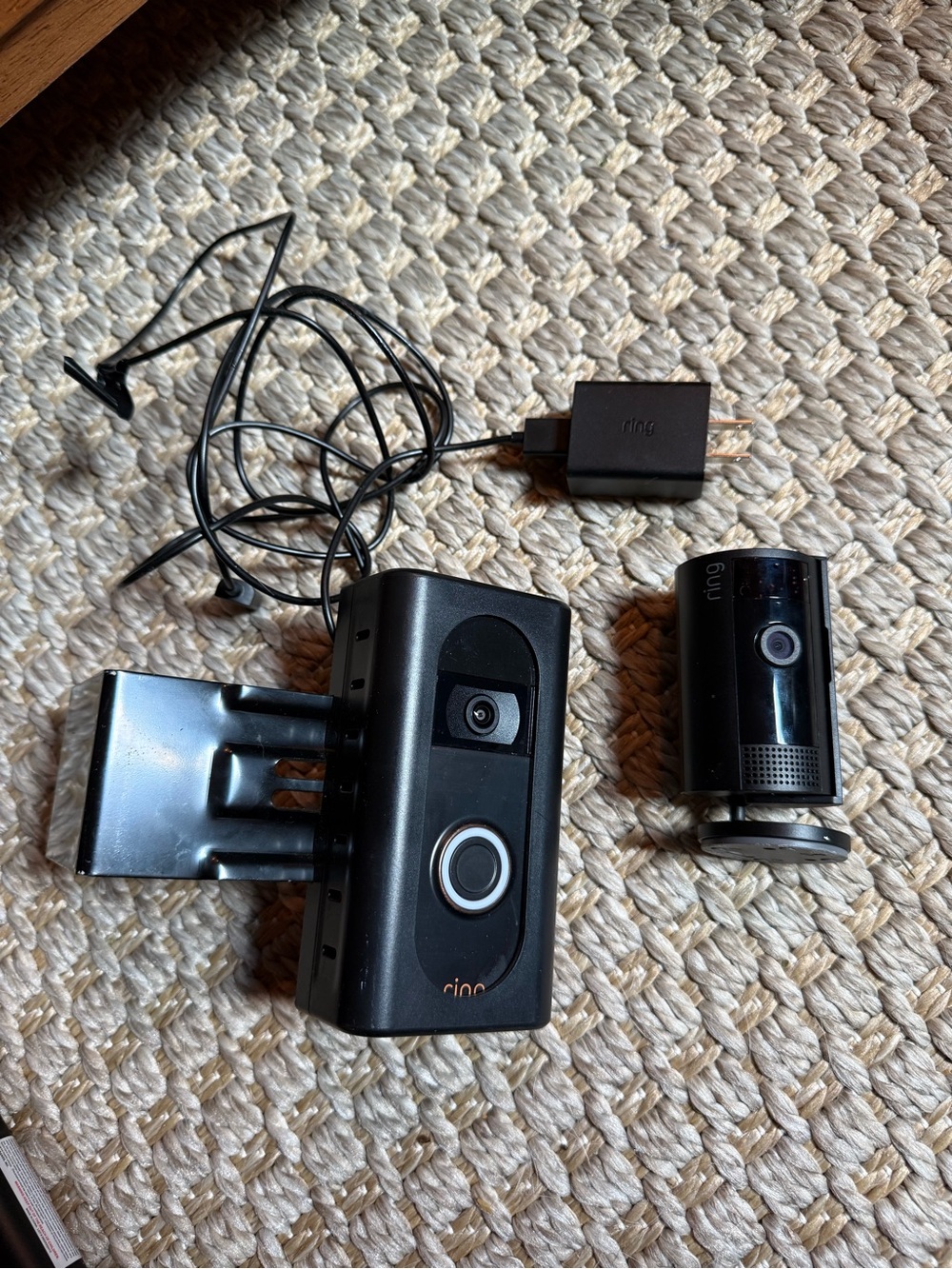 Ring Black Video Doorbell and Black Stick-Up Cam Bundle
